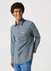 Męska Koszula W Kratę Wrangler LS 1 PKT Shirt Black Iris 112350495 W5A9016826